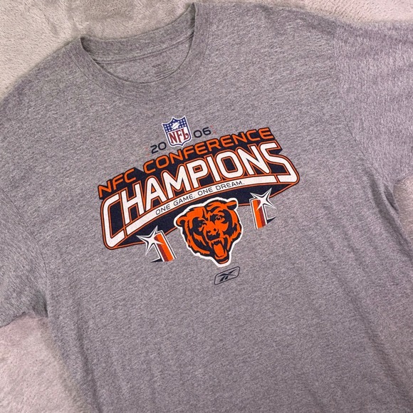 Reebok Other - Reebok Mens T-Shirt Large Gray 2006 NFC Conference Champions Chicago Bears NFL